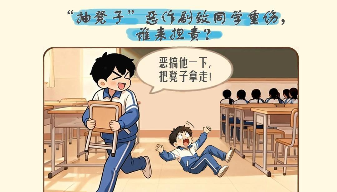 “抽凳子”惡作劇致同學(xué)重傷，后果很?chē)?yán)重！
